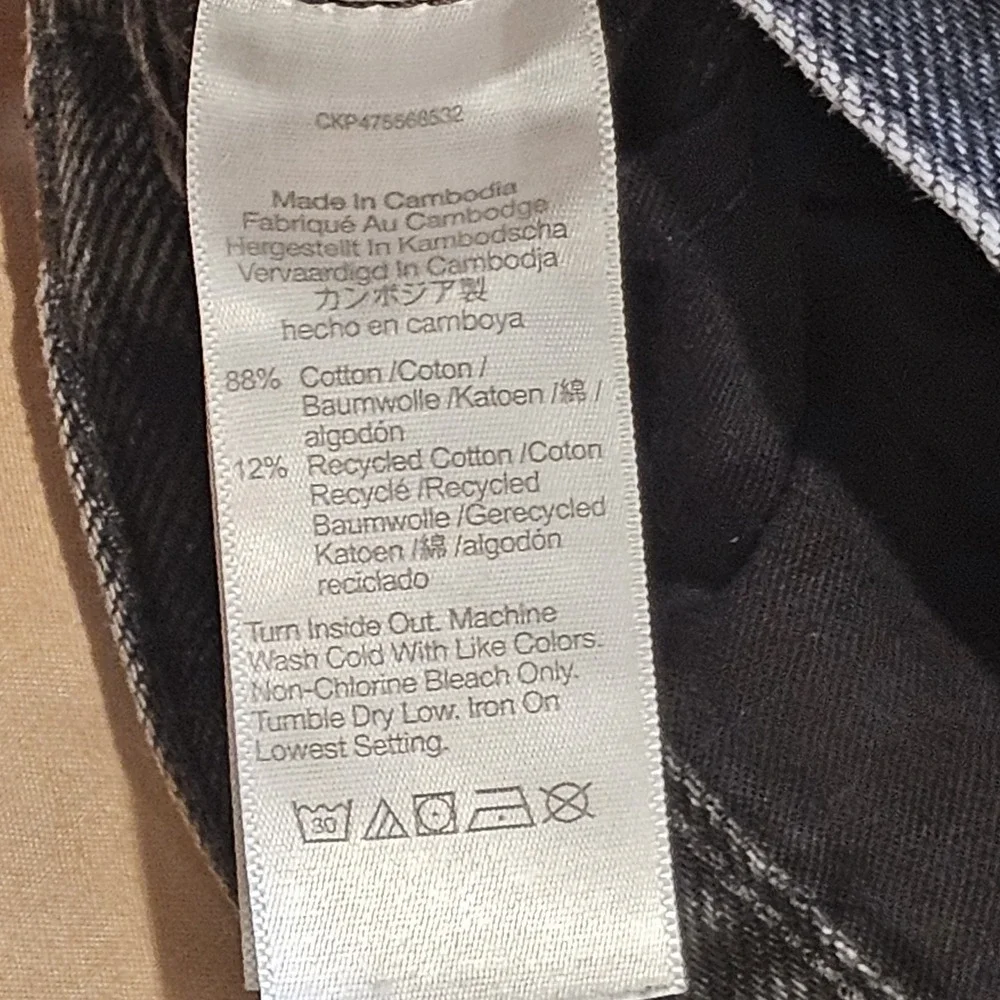 Madewell Womens Low Slung Straight Cargo Jeans Ranney Wash Snap Pockets‎ Size 26
